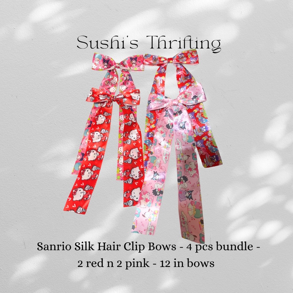 4 Hello Kitty Hair Bows